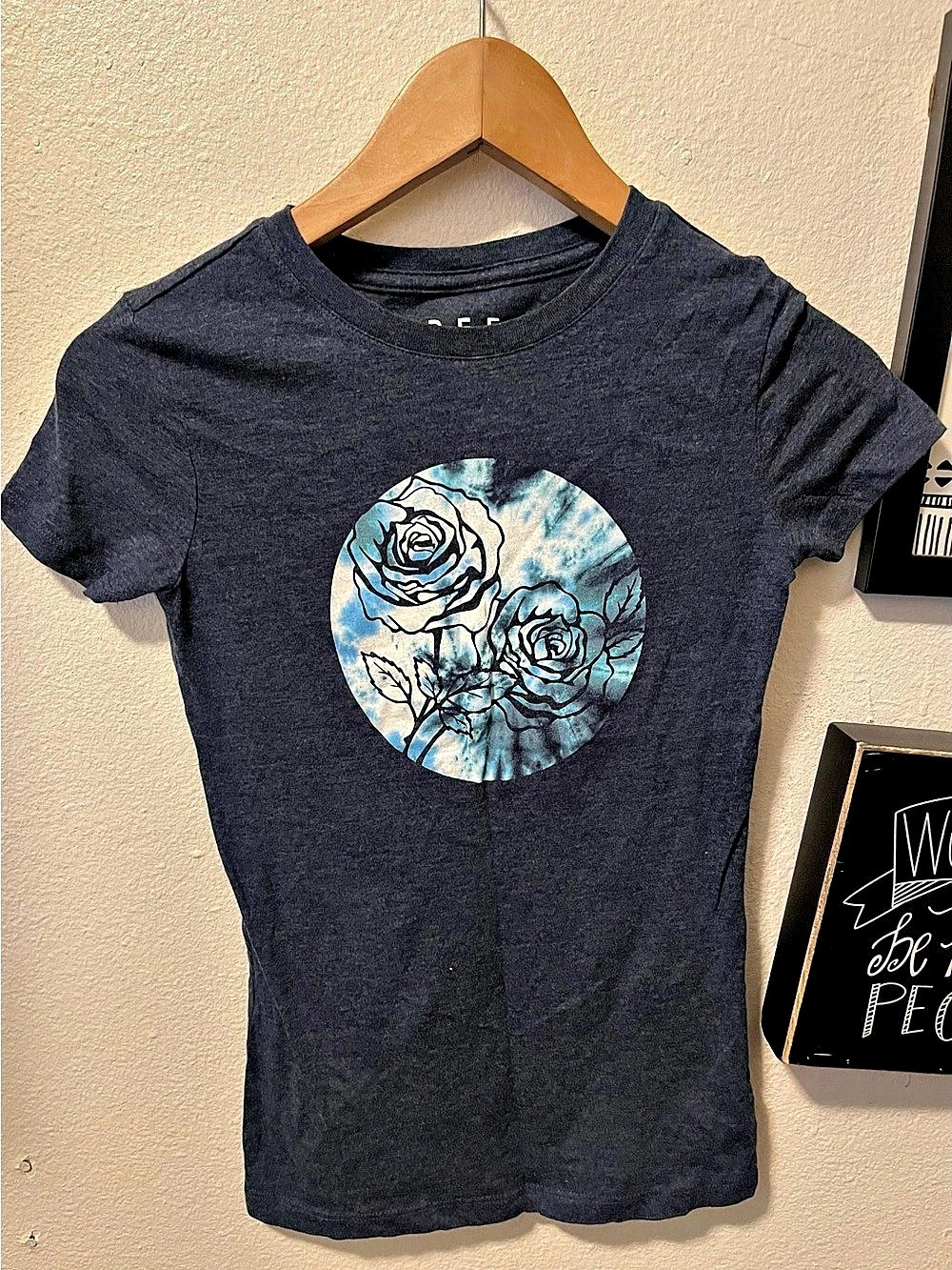Free State Floral Graphic Tee Blue Size XS